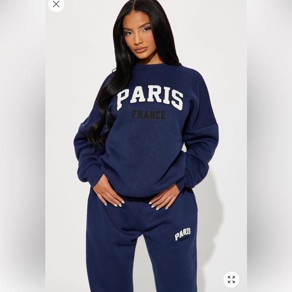 Navy Blue Women's jogger set - Picture 2 of 6